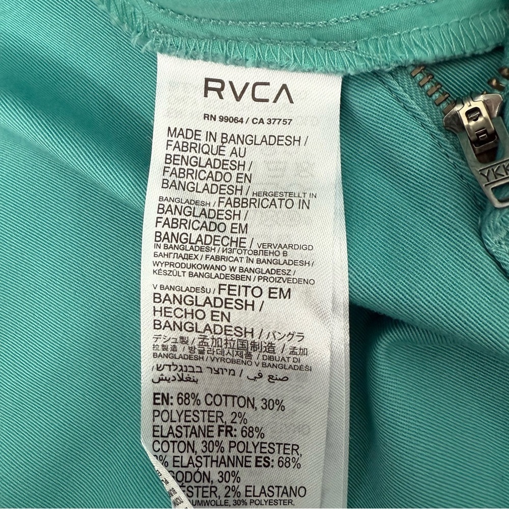 Women’s RVCA Weekend Stretch Mid-Rise Straight Leg Pant Pockets Size 27 - Picture 11 of 16